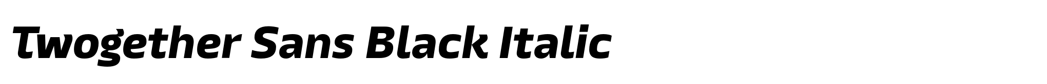 Twogether Sans Black Italic image